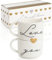 WeddingTree Tazas para bodas con el motivo «Love you» - Juego de 2 tazas para parejas - Regalos de boda para los novios - Taza para parejas - Taza de regalo de boda