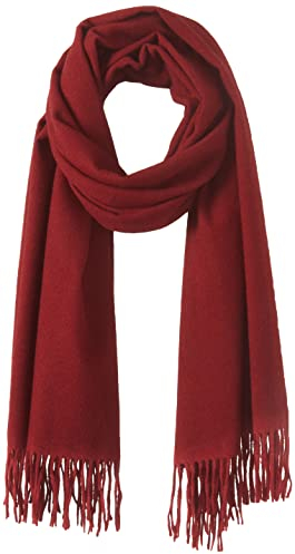 HIKARO Amazon Marke Damen Schal groß und weich 200 x 70 cm - Dunkelrot