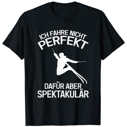Lustiges Ski fahren Skifahrer Skiurlaub T-Shirt