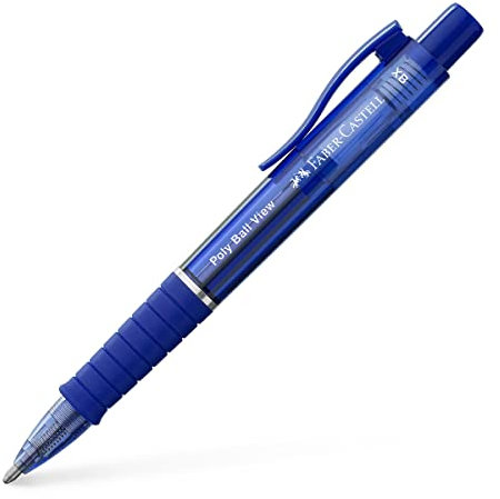 Faber-Castell 145751 - Kugelschreiber Poly Ball View, Mine XB, admiral blue, 1 Stück