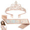 Alles Gute zum Geburtstag Crown Hut Stirnband, Prinzessin Crown Hair Geburtstag Etikette Geburtstagsmädchen, Rose Gold Bunte Schrift, gebraucht für Geburtstagsfeierzubehör
