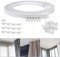 Flexible Decken-Vorhangschiene 4.5-Meter Biegbare Vorhang Halterung Vorhangschiene mit Vorhang Haken Deckenschienensystem für Bett Vorhänge Zimmer Trennwand (4.5M Montage oben)