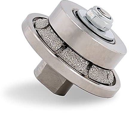 HOMESOM Diamond Hand Profiler B5,Half Bullnose Vaccum Brazed Profile Wheel Metal Cover Router Bit for Marble Granite D65 M14