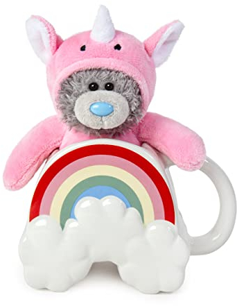 Me To You Bear Rainbow Shaped Mug & Unicorn Plush Gift Set, Pink, White, Ceramics