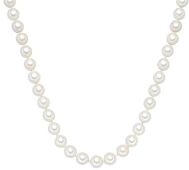 Rafaela Donata Damen Perlenhalskette mit Muschelkernperle 12 mm weiß 925/- Sterling Silber rhodiniert