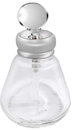 Bahderaus Empty Nail Polish Pump Dispenser Glass Push Down Press
