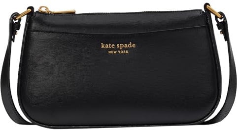 kate spade new york Bleecker Saffiano Damen Umhängetasche, Leder, klein, Schwarz, Einheitsgröße