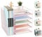 AUPSEN Schreibtisch-Organizer, 5-stöckige Papier-Briefablage mit Aktenhalter, multifunktionaler Bürobedarf und Zubehör für Büro, Schule, Zuhause (Rosa)