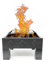 HEAT Outdoor Living Brasero Kvadrat - Brasero Exterieur - Brasero Barbecue - Brasero pour Jardin - Acier - Noir - 61x61x35 cm