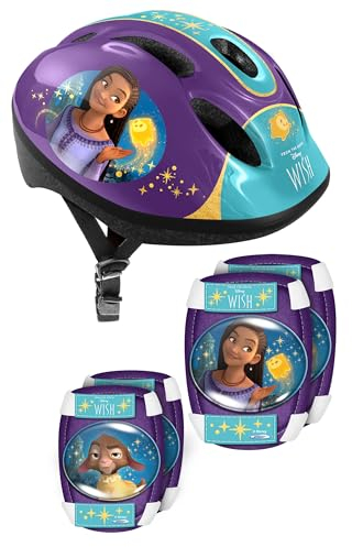 STAMP Unisex-Youth Helmet + Elbow & Knee Pads Wish, Purple/Green, S