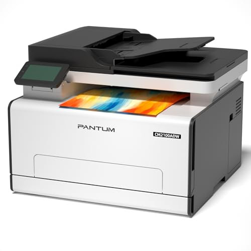 PANTUM CM2100ADW All-in-One Colour Laser Printer, A4 Wireless Duplex Printer with ADF, 20ppm, USB & Ethernet Connectivity, Compact for Office & Home