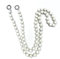 Hrlace Perlen Handykette 120cm Bunte Holzperlen Handy Lanyard Abnehmbare Telefon Kette Umhängeband Universal Anti Verlorene Handy Hängen Chian Taschenkette für Damen und Mädchen Weiß
