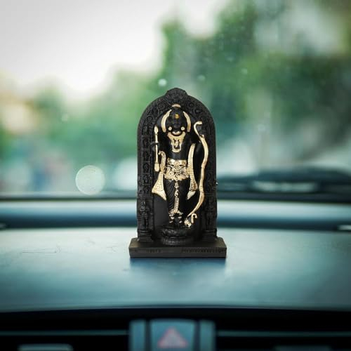 TIED RIBBONS Ram Lala Idol | Resin, 3.8 Inch | Ram Lala Statue Ayodhya | Car Dashboard, Pooja Room, Mandir, Temple, Home Decor, Religious Gift | Schwarz