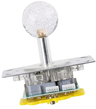 Riuulity Joystick LED, Commutable de 8 à 4 Voies, éclairage coloré, doté de Micro-interrupteurs pour le Jeu avec Ressort Lisse