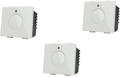 3 Pezzi Interruttore Touch Timer 2M 2 moduli posti compatibile con Bticino Matix colore Bianco incasso presa a muro confezione 3 pz