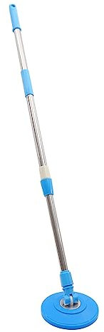 Healeved Poignée de Remplacement pour Vadrouille Rotative Acier Inoxydable Pôle de Nettoyage et Pratique avec Tête Pivotante