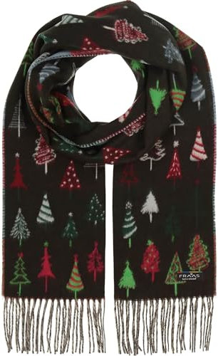 FRAAS Cashmink Weihnachtsschal - warmer Schal mit Winter-Motiv für Damen und Herren - 35 x 200 cm - Made in Germany