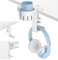 KDD Support Casque Audio sous le Bureau, 2 en 1 Porte Gobelet Bureau, Porte Casque Rotatif sous le Bureau, Organisateur de Bureau avec Organiseur de Câble pour Tasses, Gobelets, Casque Gaming, Blanc