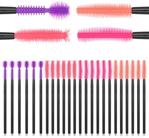 Tyqour 24pcs Sewing Machine Cleaning Brushes, Small Cleaning Brush 4 Styles Silicone Dense Bristles, Reusable Sewing Machine Clean Kit for Internal and Spool Area