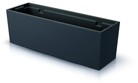 Fioriera 77x23x24cm | Fioriera in plastica, resistente agli agenti atmosferici e versatile | Fioriera ideale per balconi e interni | Fioriera dal design elegante | Antracite