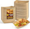 LATERN 100 Piezas Bandejas de Papel Kraft para Alimentos, 16CM x 12CM Bandeja Desechable de Papel Resistente para Alimentos Servir para Papas Fritas Nachos Aperitivos Tacos Barbacoa Picnic Fiesta