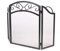 FCYNNV Fire Guard Screen Small Iron Hearth Screen for Electric Fireplace, Kitchen/Bedroom 3 Panel Baby Proof Mesh Curtain with Handle, Spark Guard Fence The New