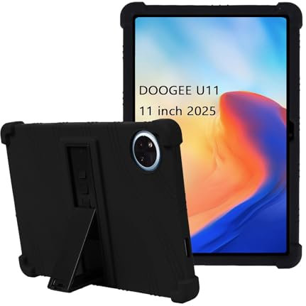 Case for DOOGEE U11 Inch,XLTTONG PC Holder Tablet Silicone Case,Anti-drop for DOOGEE U11 2025 (Black)