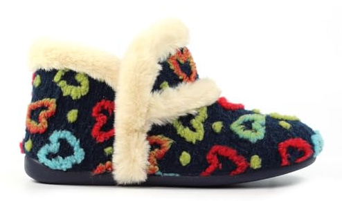 Ladies Angel Navy Boot Slipper
