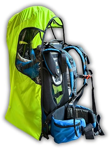 DROMADER Regenschutz Wasserdicht | Wetterschutz für Kraxe Kindertrage | Passt auf Dromader Kraxen – nicht auf Panda 2.0 · Wasserdicht & winddicht, versiegelte Nähte · Klares PVC-Fenster · 165 g