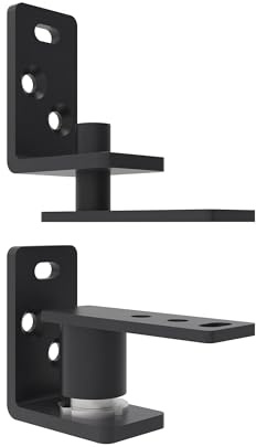 FRMSAET Bisagra de Puerta de Peso para Puerta de Cafetería (Negro, 1 Pack) | Bisagra pivotante metálica ajustable, cierre automático y apertura bidireccional para puertas de bares, cafeterías y cocinas