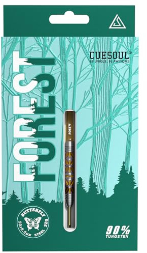 CUESOUL Forest Serie 22/23/24/25 g Stahlspitze 90% Wolfram Dart-Set mit integriertem ROST T19 Flight