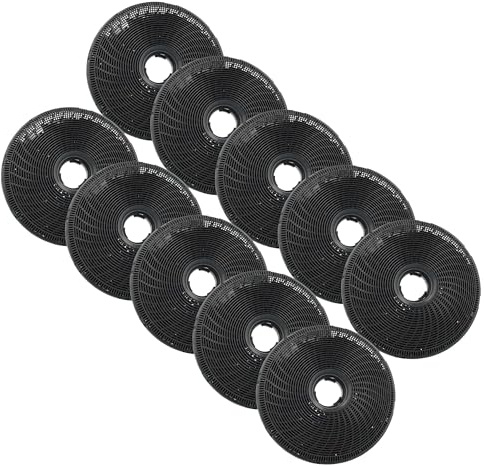 vhbw 10x Aktivkohlefilter kompatibel mit AEG DVE5971HB | DVE5971HG, DVS567AHG, DVS597AHG, GD5975V, GD5675V, GD5870V Dunstabzugshaube