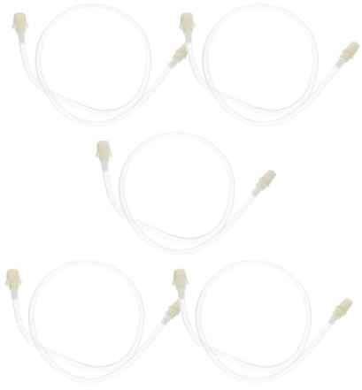 EXAOMBLE Rallonge pour Machine à Ventouse Blanche en Plastique Souple, Haute Sensibilité de Buse, Accessoire Indispensable pour Soins par Ventouses, Pack de 5 Pièces