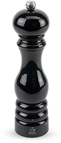 Dekomiro Peugeot 23713 Paris Salzmühle mit u-Select schwarz 22 cm Geschenkset mit 100 gr. Luisenhaller Tiefen-Salz