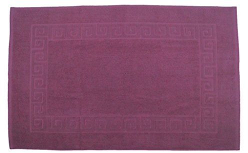 Julie Julsen Badvorleger 70 x 120 cm Premium Qualität 900 gm2 in aktuellen Farben und 4 Größen aus Baumwolle Badematte Badteppich Duschvorleger Design Spirale Lila