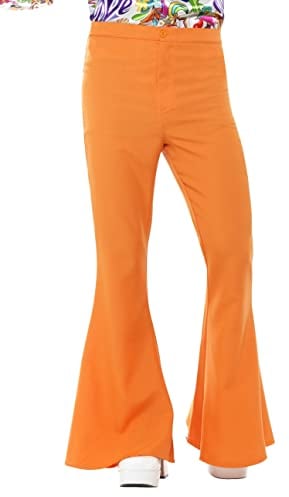 Smiffys 60er-Jahre Schlaghose, Orange, Herren Halloween