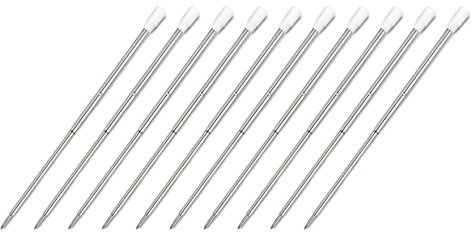 10 x Black Ink Refills (2 Parts) Compatible with Swarovski Stardust Crystal Elements Filled Ballpoint Pen