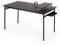 Zinus Tresa Tavolo da scrivania 140x75 cm - Scrivania in metallo e legno con vano portaoggetti e supporto per monitor - Scrivania per computer - Marrone scuro legno e Nero metallo