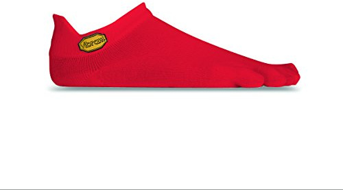 Vibram Fivefingers Athletic No Show Socks Mens, mens, red, 46-48