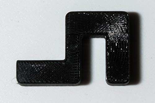 Garnelen Tom U-Line Abdeckscheibe Halter für Wandstärke 5 mm, Deckelstärke 5 mm, schwarz, 4 STK.