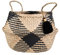 Sass & Belle Korb mit Quasten, Schwarz