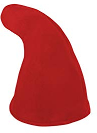 Trendandstylez Zwergenmütze Rot, Einheitsgröße, Kopfbedeckung für Karneval, Fasching, Halloween, Kostüm