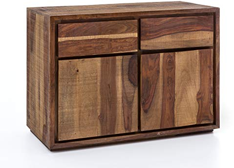 Woodkings Waschtisch Blackdale I Bad Unterschrank I Massivholz Palisander I Waschtischunterschrank für Doppelwaschtisch I Badmöbel I Badezimmer Möbel I Badschrank