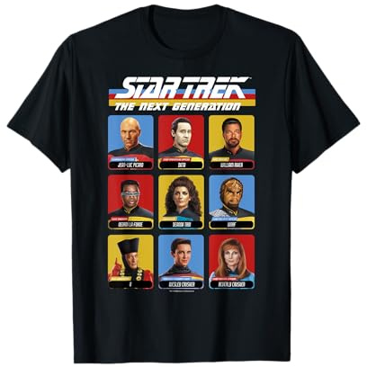 Star Trek The Next Generation Cast Panel Poster T-Shirt