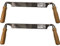2 TLG Zugmesser gerade SET Zugmesser mit 240 mm Ziehmesser Abziehmesser Zugklinge Klinge Abziehklinge Bogenbau Zug Messer Zieh Messer Schaber Rindenschäler Entrinder Zieheisen Abzieheisen Zugeisen