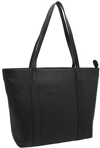 VISCONTI Platinum Collection Sofia 13in Laptop Leather Tote PLT20 Black