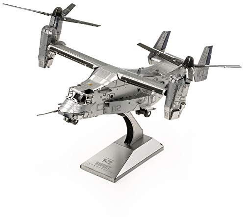 Metal Earth Fascinations MMS212 502477 - V-22 Osprey, lasergeschnittener 3D-Konstruktionsbausatz, Modellbausatz, Metall Puzzle, 3D Metall Modell, 2.5 Metallplatinen, ab 14 Jahre