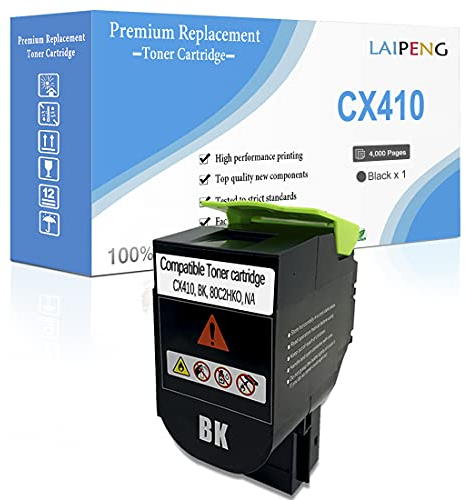 Kompatible Tonerkartusche CX410 CX510 Schwarz Hohe Kapazität 4000 Seiten BK für Lexmark-Drucker CX410de CX510de CX410dte CX410e CX510dder CX510dhe