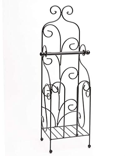 QFFL Support de Papier Hygiénique, Porte Papier Toilette sur Pied, Contient 3 Rouleaux de Papier Toilette, Organisateur de Salle de Bain, Porte-journaux de Salon