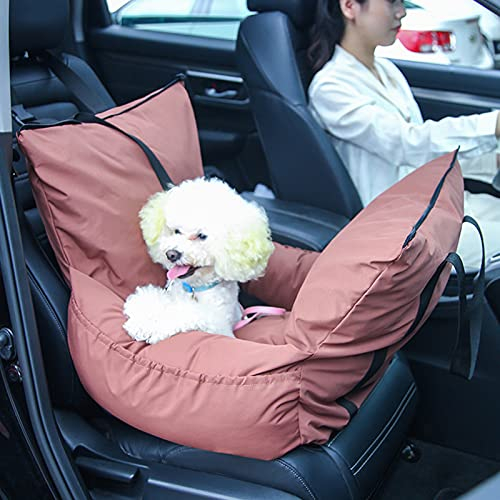 PJDDP Hunde Autositz Für Hunde,Kleine Hunde Sicherheit Hundsitz,2-In-1 Autositz Und Bett Für Hunde,Hundebett Hundetasche,Sitzerhöhung Für Katzen Mit Aufbewahrungstasche, Sicherheitsgurt